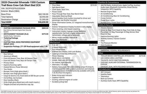 2020 Chevrolet Silverado 1500 Custom Trail Boss