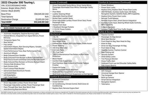 2022 Chrysler 300 Touring
