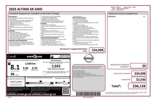 2023 Nissan Altima SR Intelligent AWD