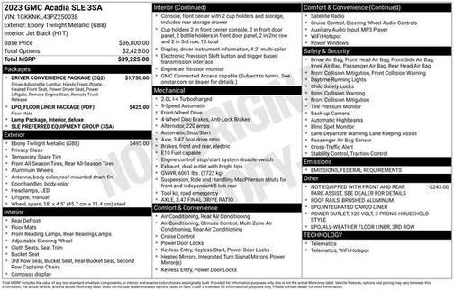 2023 GMC Acadia FWD SLE