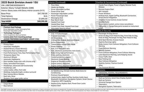 2025 Buick Envision Avenir AWD