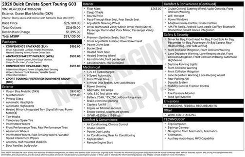2026 Buick Envista Sport Touring FWD