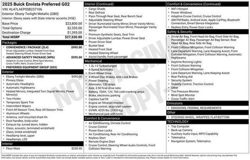 2025 Buick Envista Preferred FWD