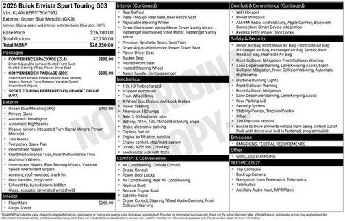 2026 Buick Envista Sport Touring FWD