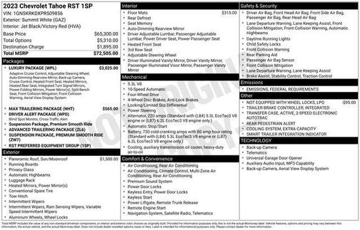 2023 Chevrolet Tahoe 4WD RST