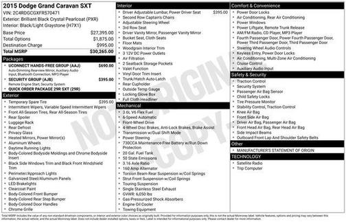 2015 Dodge Grand Caravan SXT