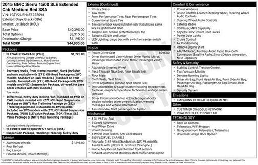 2015 GMC Sierra 1500 SLE