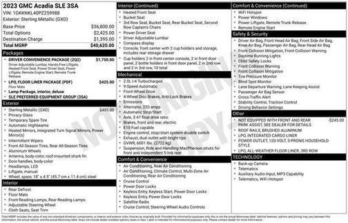 Sterling Metallic 2023 GMC Acadia FWD SLE