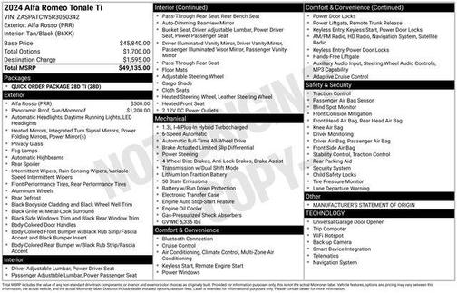 2024 Alfa Romeo Tonale Ti EAWD