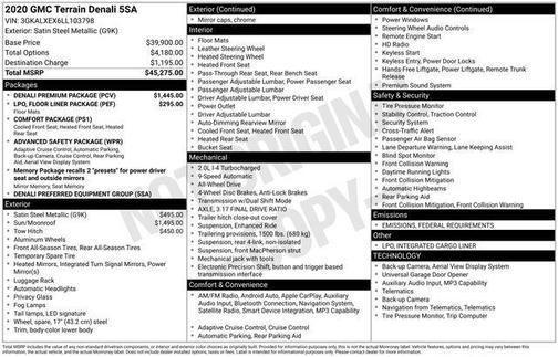 2020 GMC Terrain Denali