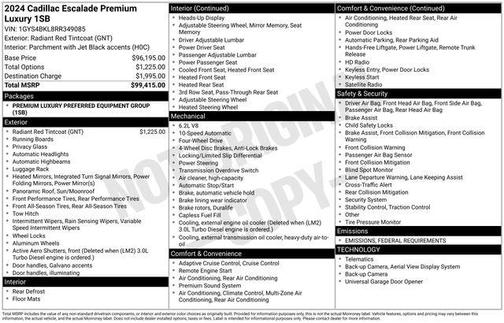 2024 Cadillac Escalade Premium Luxury