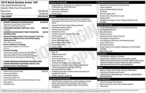 2019 Buick Enclave Avenir