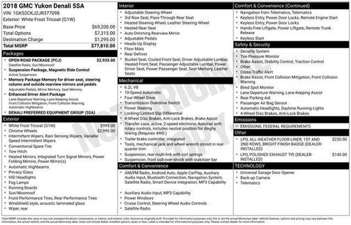 2018 GMC Yukon Denali