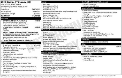 2018 Cadillac XT5 Luxury