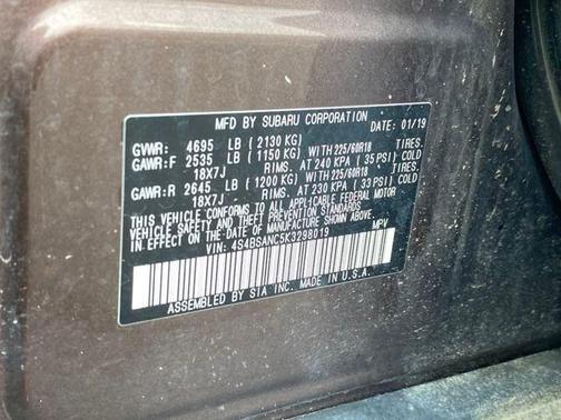 2019 Subaru Outback 2.5i Limited