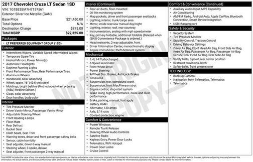 2017 Chevrolet Cruze LT
