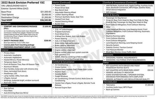 2022 Buick Envision FWD Preferred