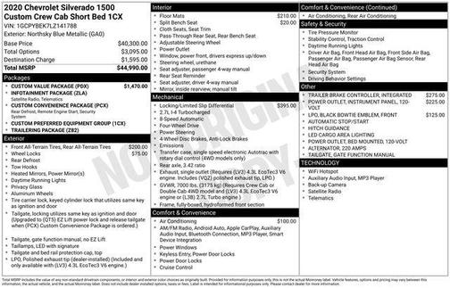 2020 Chevrolet Silverado 1500 Custom