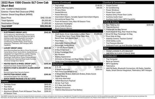 2022 RAM 1500 Classic SLT