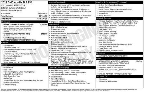 2023 GMC Acadia FWD SLE