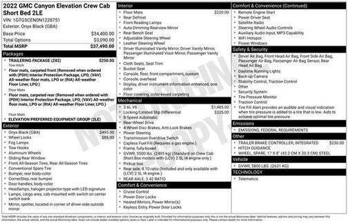2022 GMC Canyon Elevation