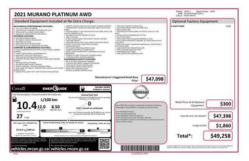 2021 Nissan Murano Platinum Intelligent AWD
