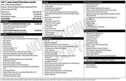 2017 Jeep Grand Cherokee Laredo