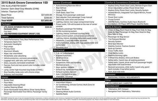 2015 Buick Encore Convenience