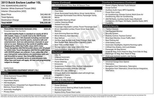 2013 Buick Enclave Leather