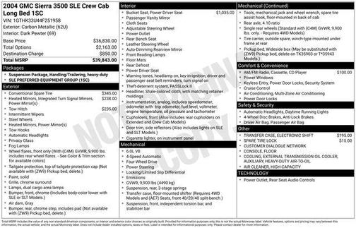 Carbon Metallic 2004 GMC Sierra 3500 SLE Crew Cab