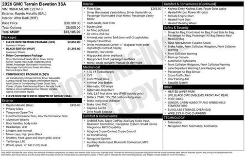 2026 GMC Terrain FWD Elevation