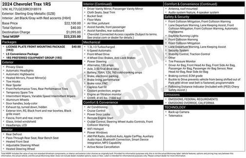 2024 Chevrolet Trax FWD 1RS