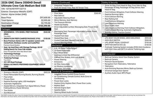 2026 GMC Sierra 3500 Denali