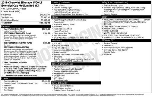 Black 2019 Chevrolet Silverado 1500 LT