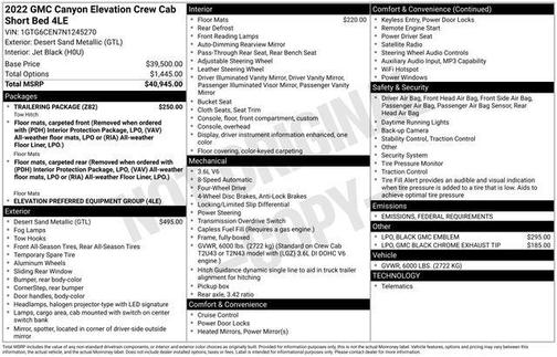 2022 GMC Canyon Elevation