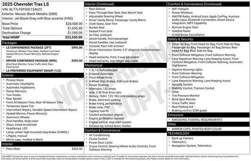 2025 Chevrolet Trax LS