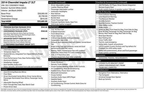 2014 Chevrolet Impala 2LT