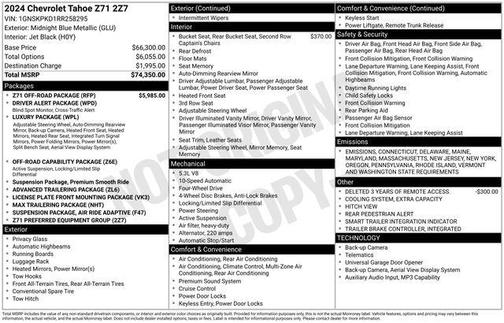 2024 Chevrolet Tahoe 4WD Z71