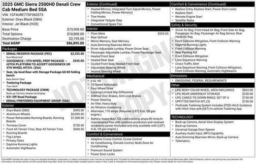 2025 GMC Sierra 2500 Denali
