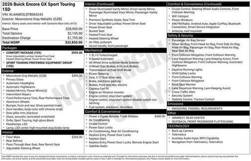 2026 Buick Encore GX Sport Touring
