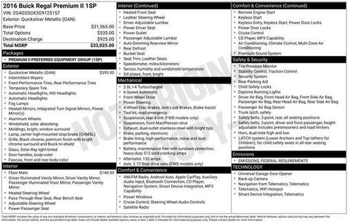 2016 Buick Regal Turbo Premium II