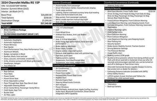 2024 Chevrolet Malibu FWD RS
