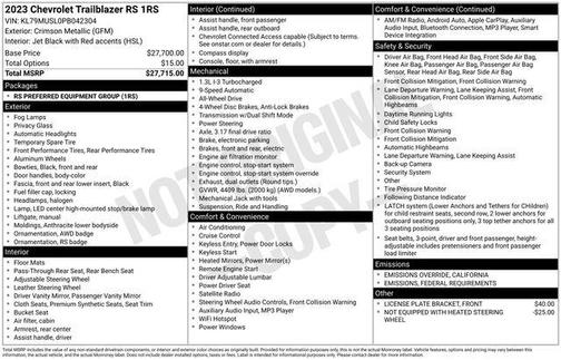 2023 Chevrolet Trailblazer RS