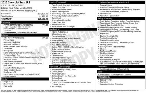 2025 Chevrolet Trax FWD 2RS