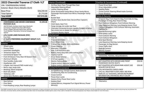 2022 Chevrolet Traverse LT Cloth