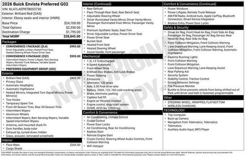 2026 Buick Envista Preferred FWD