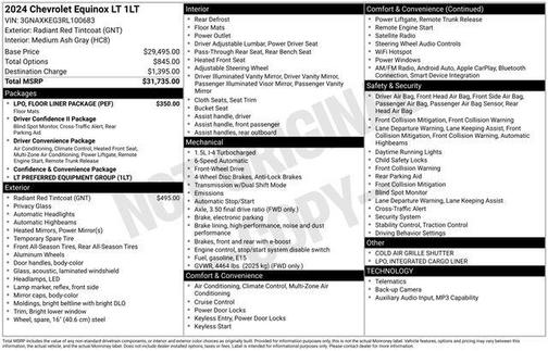 Radiant Red Tintcoat 2024 Chevrolet Equinox 1LT