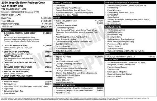 2020 Jeep Gladiator Rubicon