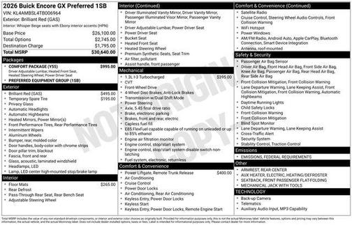 2026 Buick Encore GX Preferred