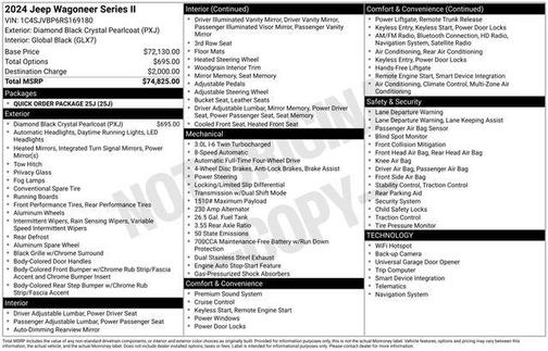 Diamond Black Crystal Pearlcoat 2024 Jeep Wagoneer Series II 4x4